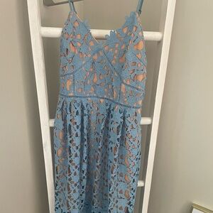 Blue Lace Wedding Guest Dress- worn once